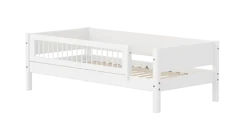 FLEXA WHITE Enkeltseng 90x200 cm m. crossbar sengehest - Hvid