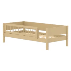 FLEXA WHITE Enkeltseng 90x200 cm m. crossbar sengehest - Sand