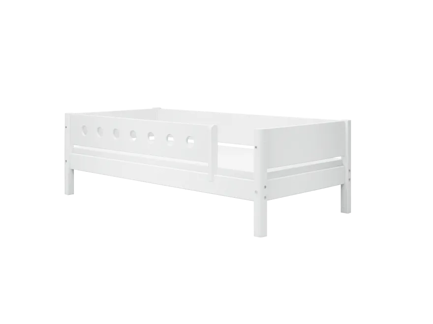 FLEXA WHITE Enkeltseng 90x200 cm m. dots sengehest - Hvid