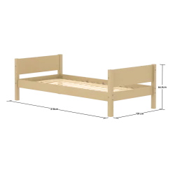 FLEXA WHITE Enkeltseng 90x200 cm - Sand