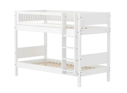 FLEXA WHITE Køjeseng 154 cm med stige og crossbar sengehest 90x200 cm- Hvid