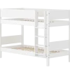 FLEXA WHITE Køjeseng 154 cm med stige og grooves sengehest 90x200 cm- Hvid