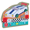 Floss & Rock - Puslespil m. formet motiv & æske 40 brikker - Cars "Racing Car"
