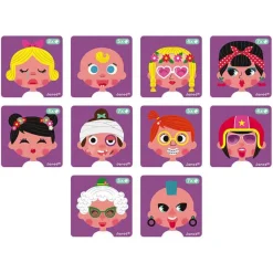 Janod Magnetibook - Girl’s Crazy Faces