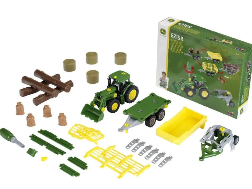 John Deere Traktor m/frontlæsser & anhænger