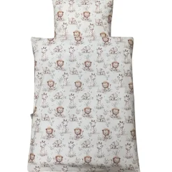 Junior sengelinned, dess. 1339 beige m/ sød giraf