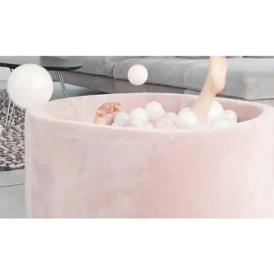 Kidkii boldbassin baby pink 100x30 cm med 250 bolde