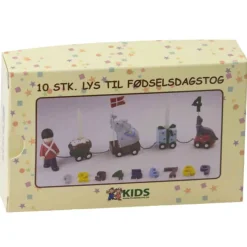 Kids by Friis fødselsdagslys til tog 10 lys i en æske