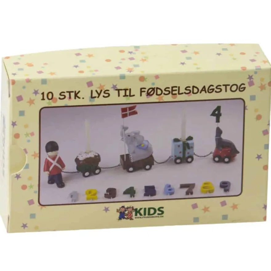 Kids by Friis fødselsdagslys til tog 10 lys i en æske