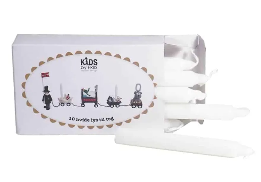 Kids by Friis fødselsdagslys til tog 10 lys i en æske