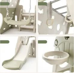 Kids Zone aktivitets hus med rutsjebane og gynge