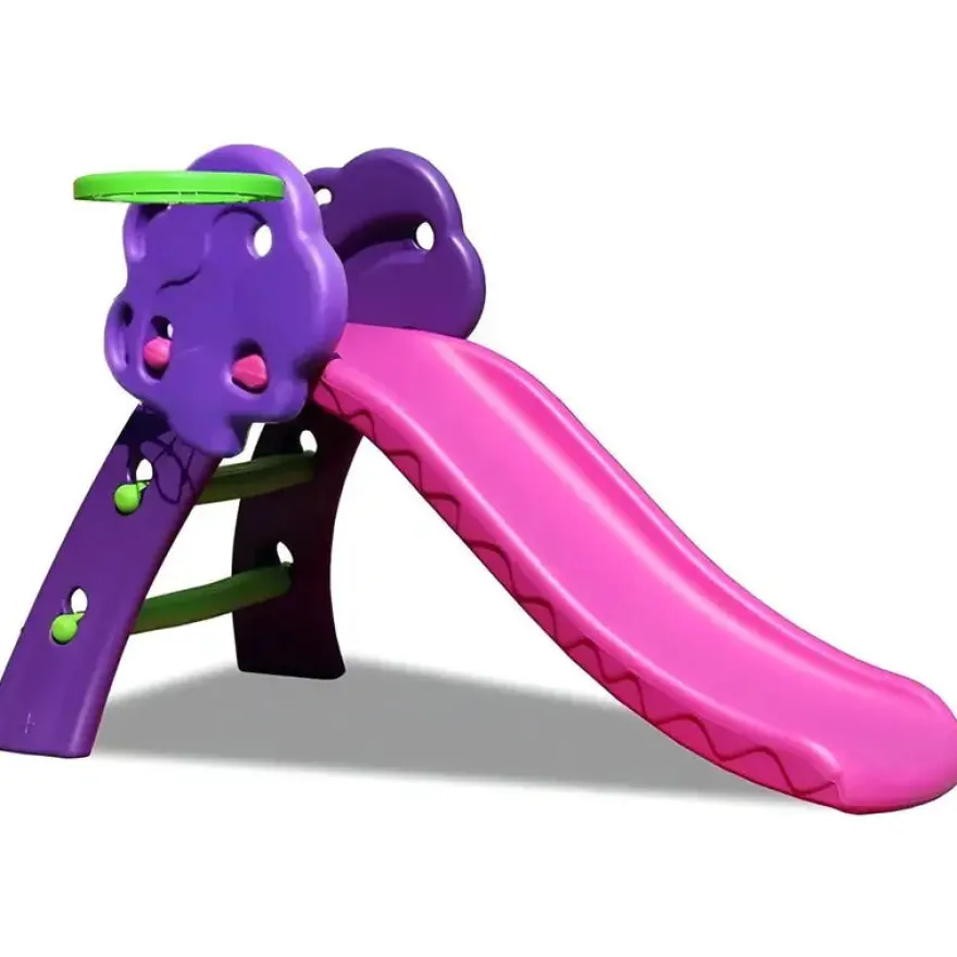 Kids Zone Rutsjebane purple med basket 130cm