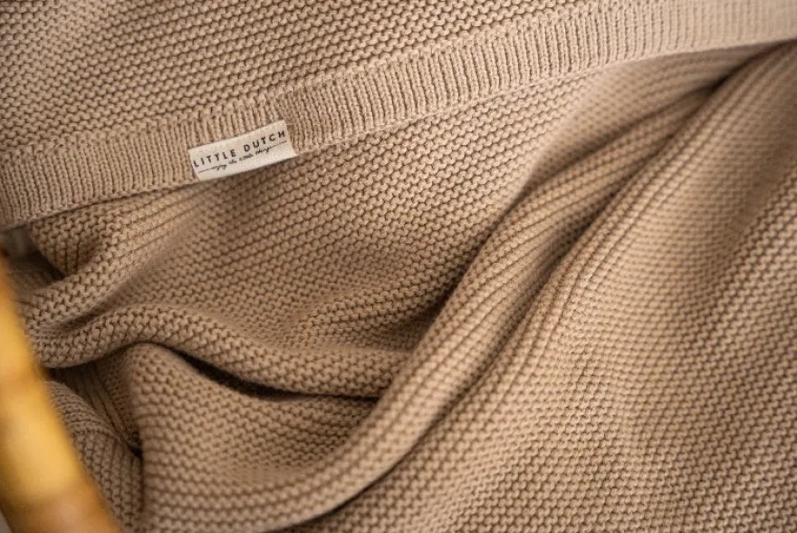 Little Dutch - Strikket Tæppe 110x140 - Beige