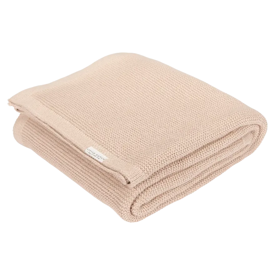 Little Dutch - Strikket Tæppe 110x140 - Beige