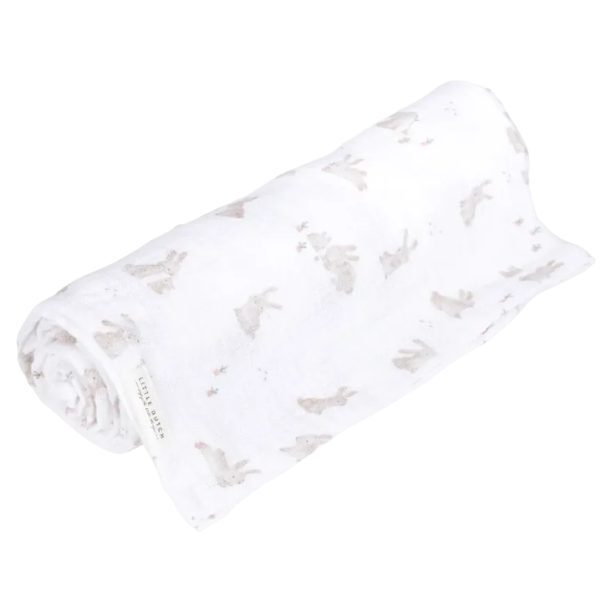 Little Dutch - Svøb 120x120 muslin - Baby Bunny