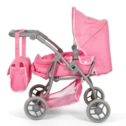 Mamamemo dukkevogn med lift - pink