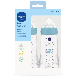 MAM Easy Active Baby Bottle 330ml 2p Blue