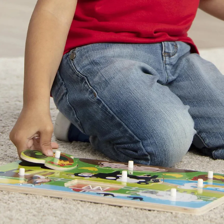 Melissa & Doug Knoppuslespil - Bondegårdsdyr