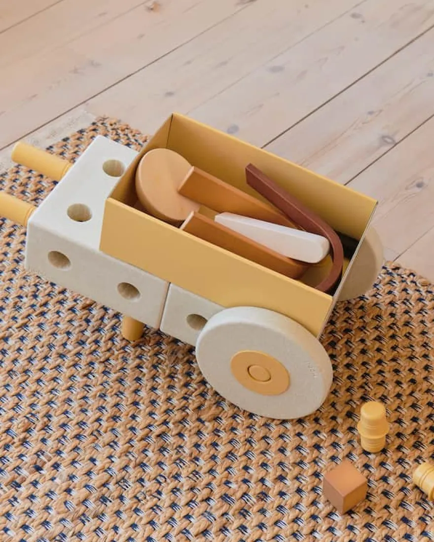 Modu 3-in-1 Gåvogn Sand Grey / Honey Yellow