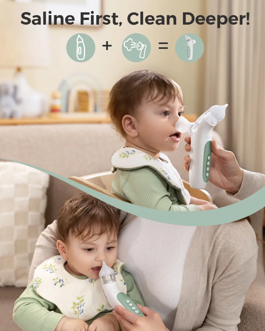 Momcozy BreezyClear™ 2-i-1 elektrisk næsesuger med spray og sug