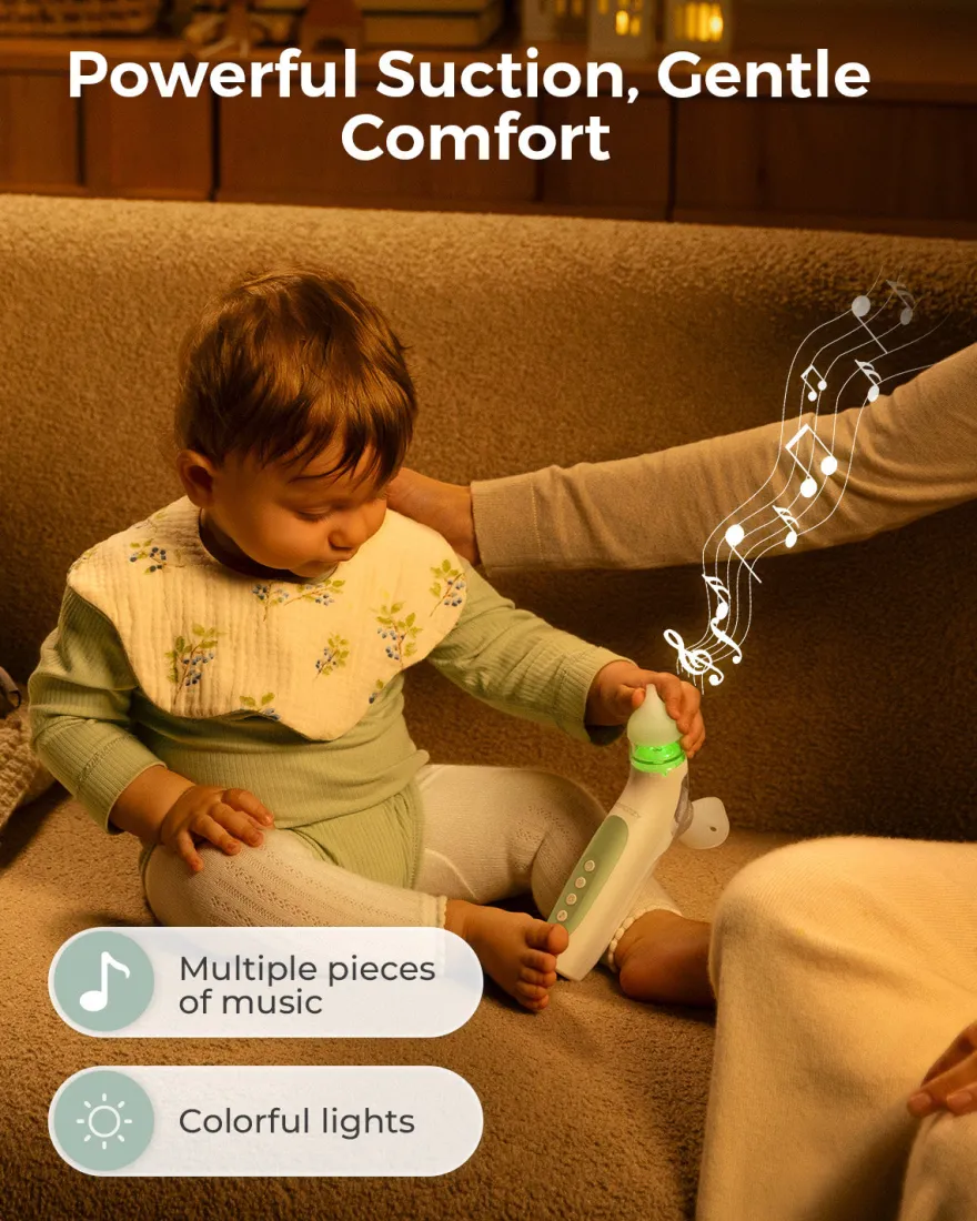 Momcozy BreezyClear™ 2-i-1 elektrisk næsesuger med spray og sug