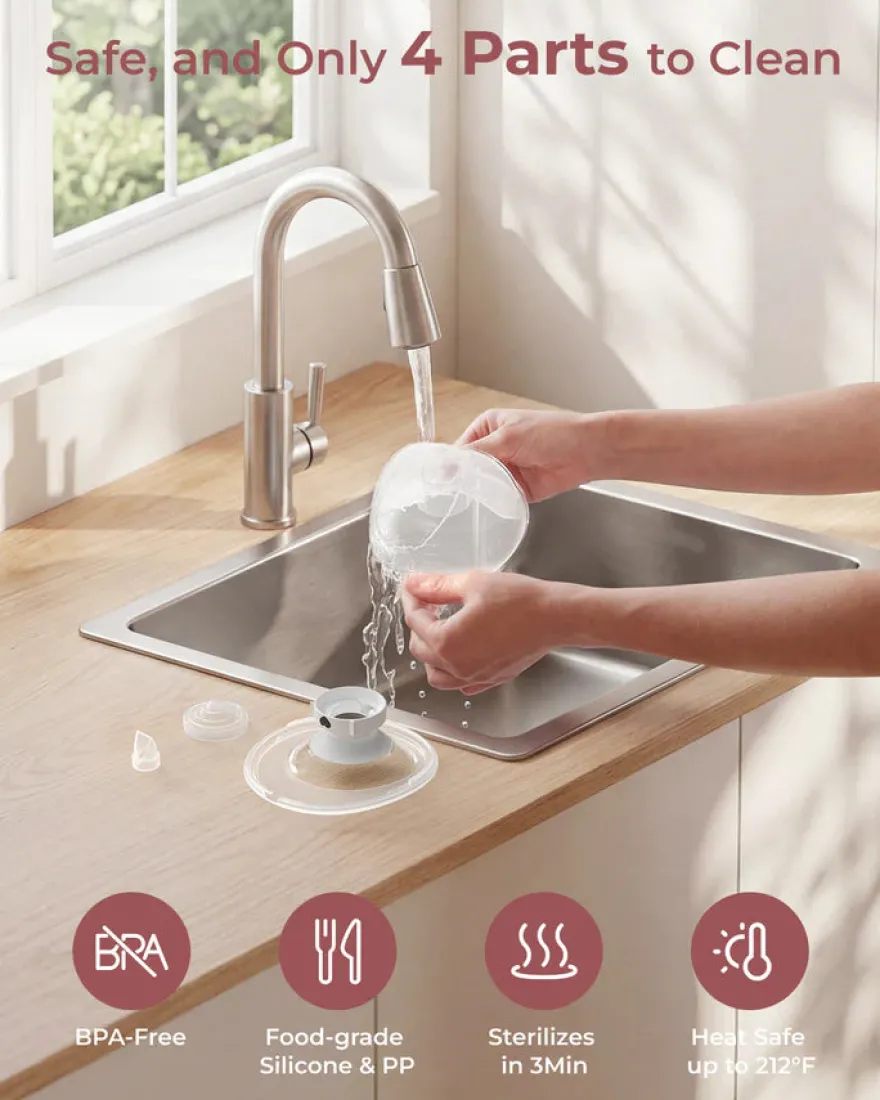 Momcozy M5 dobbelt bærbar brystpumpe – rød