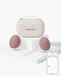 Momcozy M9 dobbelt bærbar brystpumpe – rød