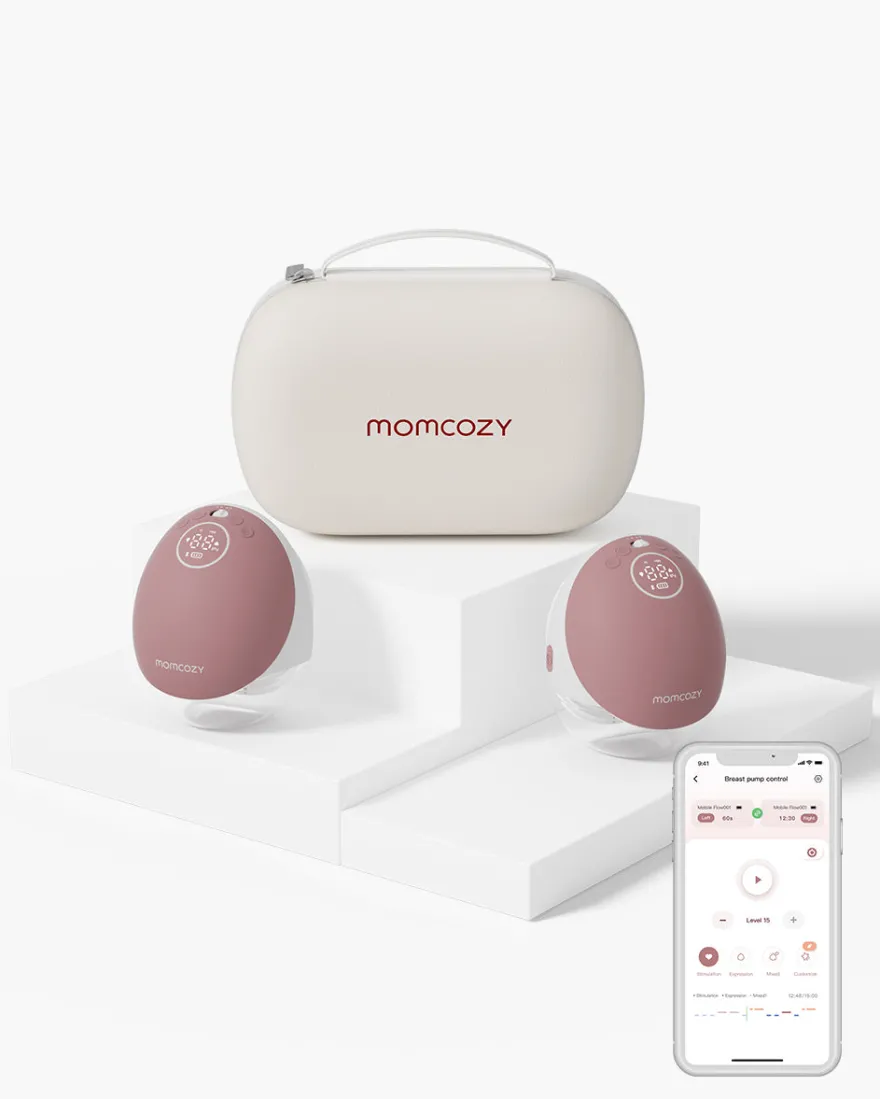 Momcozy M9 dobbelt bærbar brystpumpe – rød