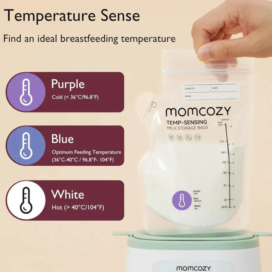Momcozy Spout opbevaringsposer til brystmælk – 120 stk