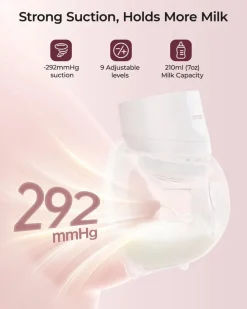 Momcozy S12 Pro dobbelt bærbar brystpumpe – hvid