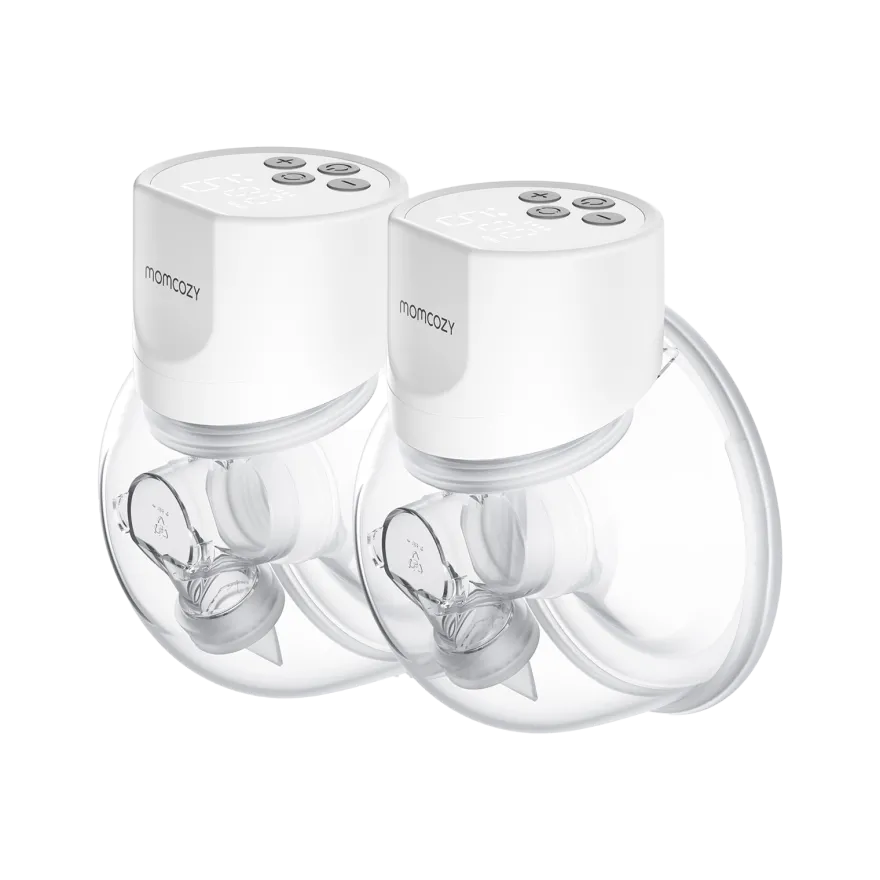 Momcozy S12 Pro dobbelt bærbar brystpumpe – hvid