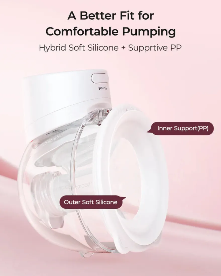 Momcozy S12 Pro dobbelt bærbar brystpumpe – hvid