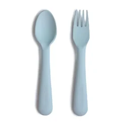 Mushie Fork & spoon - powder blue