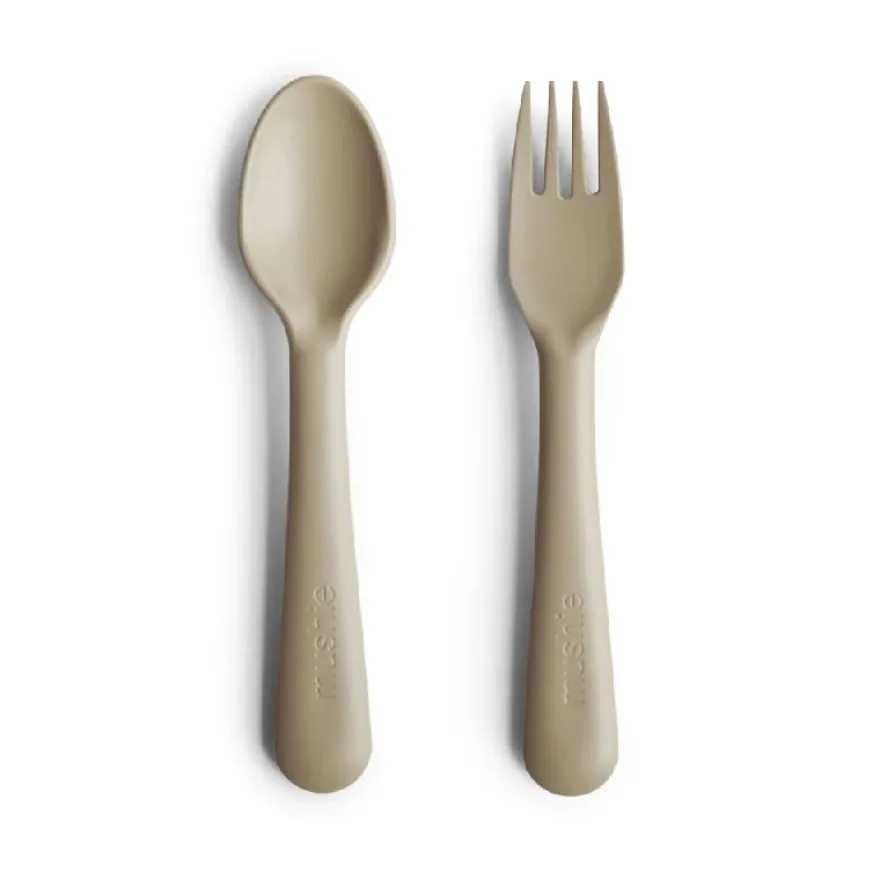 Mushie Fork & spoon - vanilla