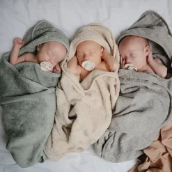 Mushie Hættehåndklæde Sea Mist