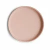 Mushie Klassisk Skridsikker Silikone Tallerken Blush
