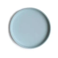 Mushie Klassisk Skridsikker Silikone Tallerken Powder Blue