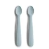 Mushie Silikone Babyskeer 2 - Pak Powder Blue