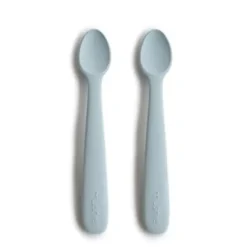Mushie Silikone Babyskeer 2 - Pak Powder Blue
