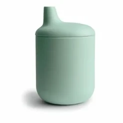 Mushie Silikone Sippy Kop Cambridge Blue