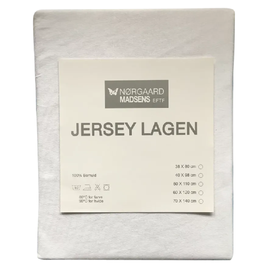 NM Jersey lagen str. 38x80 cm. Hvid