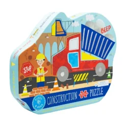 Puslespil m. formet motiv & æske 40 brikker - Constrcution