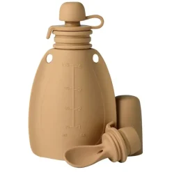 Smoothie flaske m/ske og beskyttelseskappe - Caramel