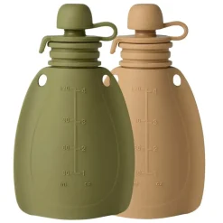 Smoothie flaske 2 pak - Moss green/ Caramel