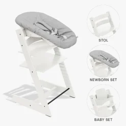 Stokke Tripp Trapp Bundle - Højstol, Babyset og Newborn - Hvid