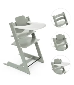 Stokke Tripp Trapp Bundle - Højstol, Babyset og Tray - Glacier Green