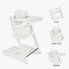 Stokke Tripp Trapp Bundle - Højstol, Babyset og Tray - Hvid