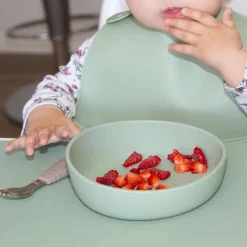 Tiny Tot Silikone Skål Støvet Grøn