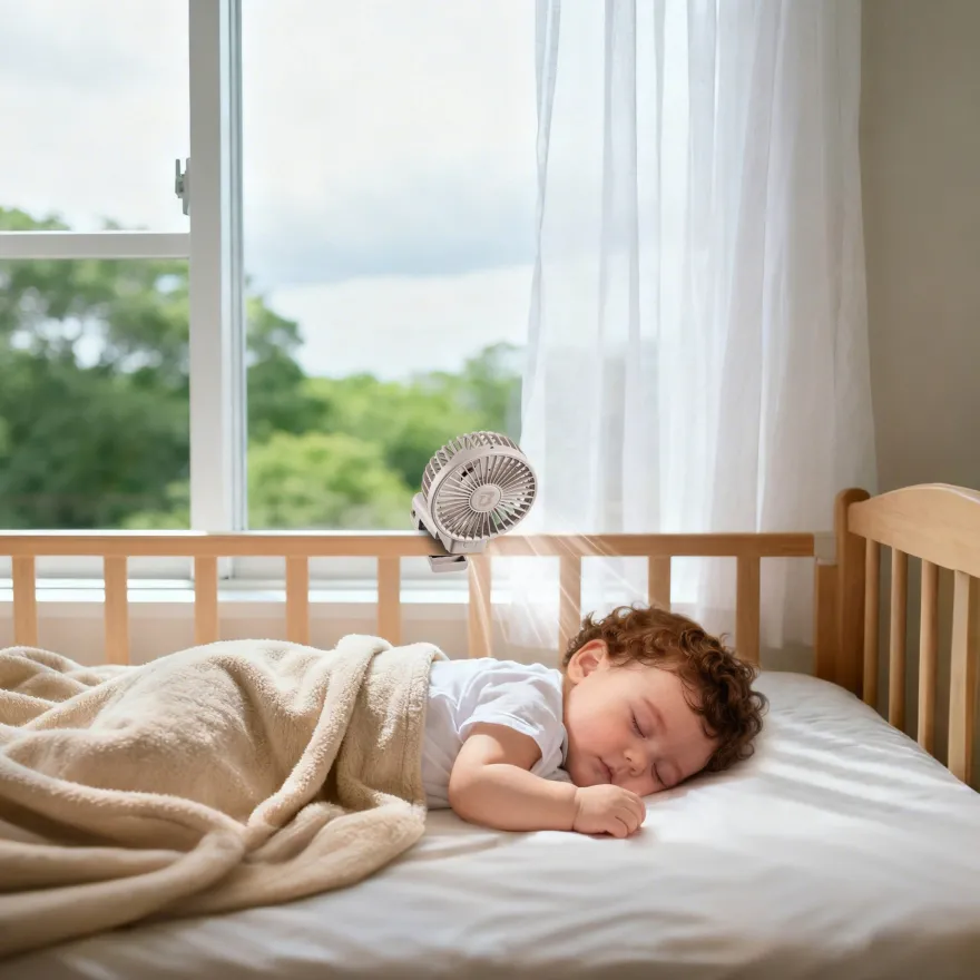 Titaniumbaby Ventilator t/klap- & barnevogn genopladelig - beige