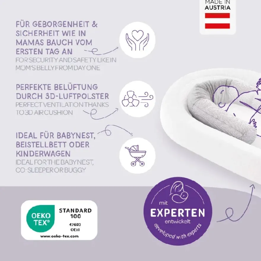 Träumeland Air nest formindsker grey melange